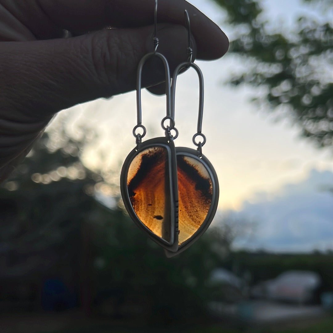 STORM RIDER MONTANA AGATE EARRINGS - Fly Free