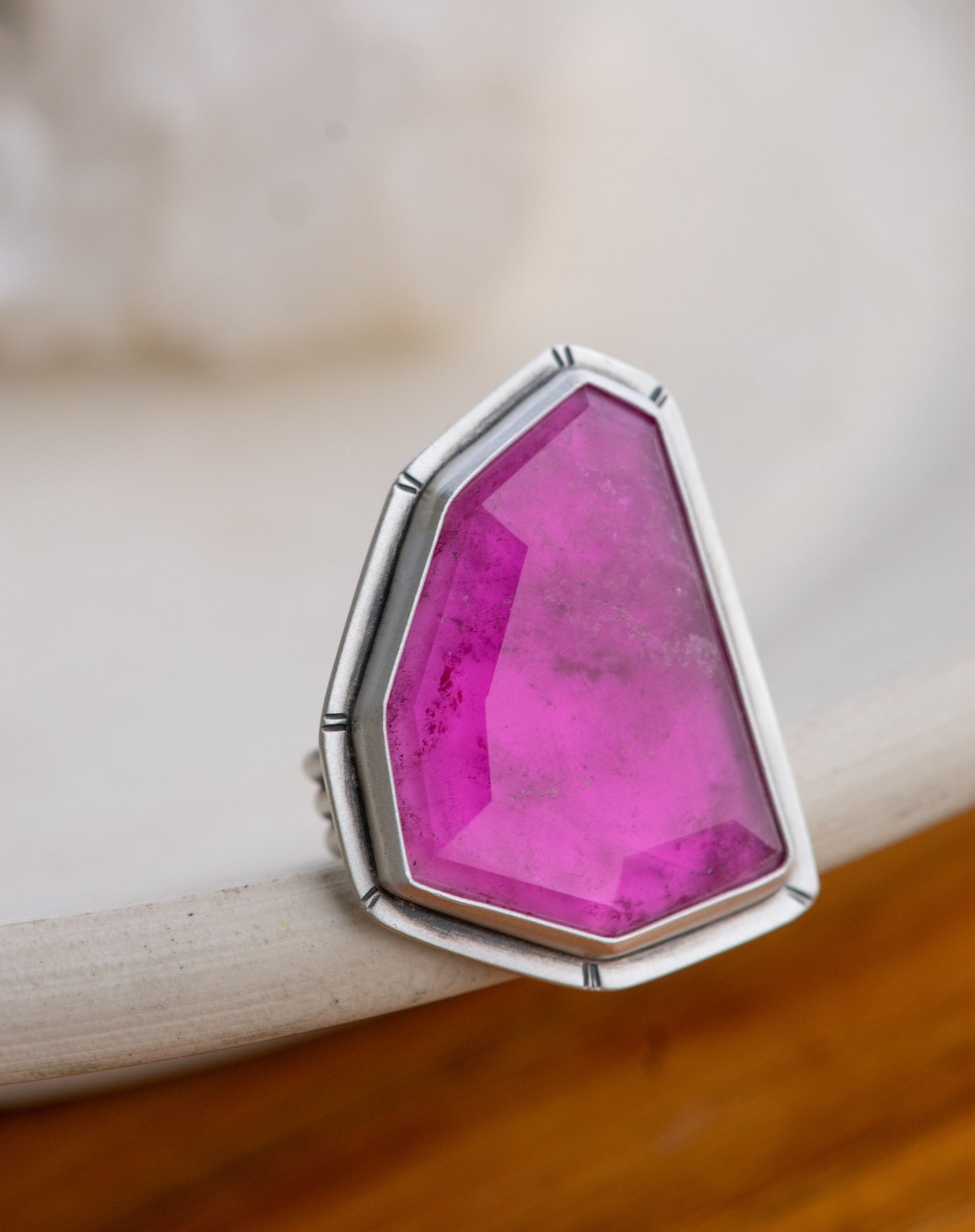 BIG POPPA HOT PINK TOURMALINE RING