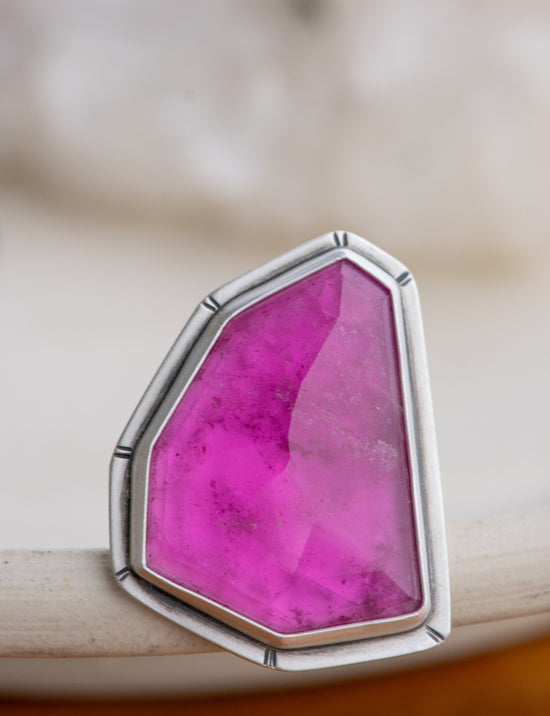 BIG POPPA HOT PINK TOURMALINE RING