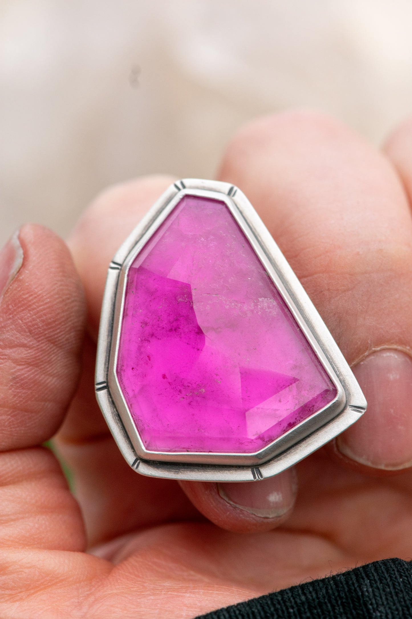 BIG POPPA HOT PINK TOURMALINE RING