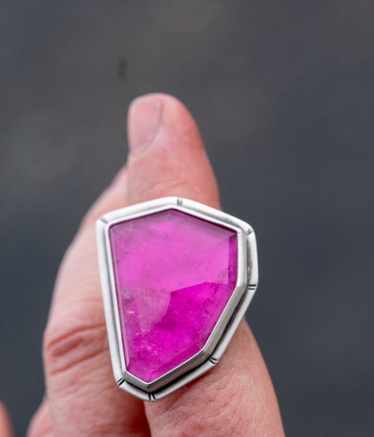 BIG POPPA HOT PINK TOURMALINE RING