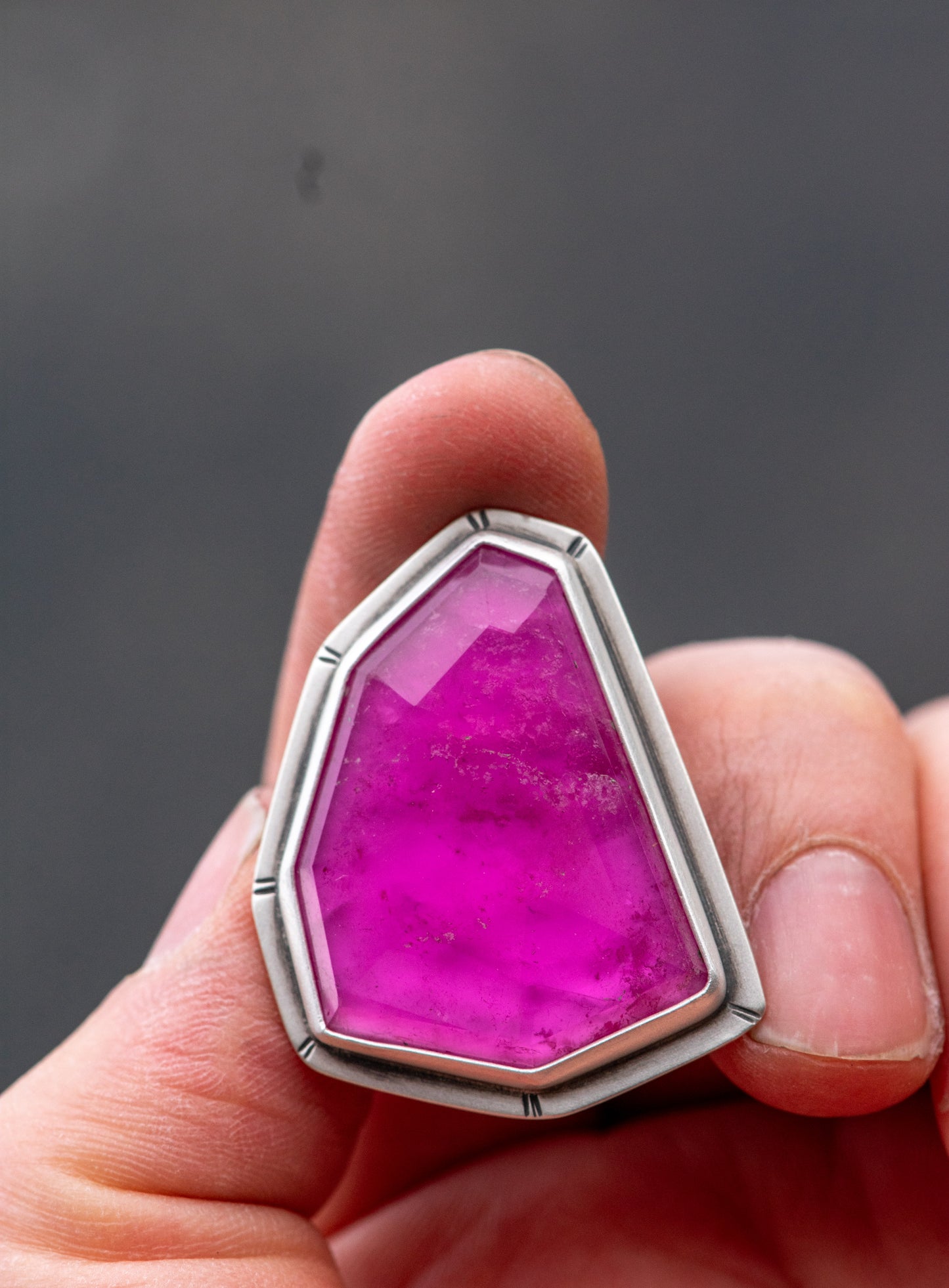 BIG POPPA HOT PINK TOURMALINE RING