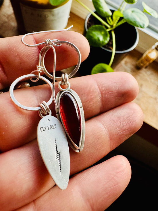 PERSEPHONE GARNET EARRINGS