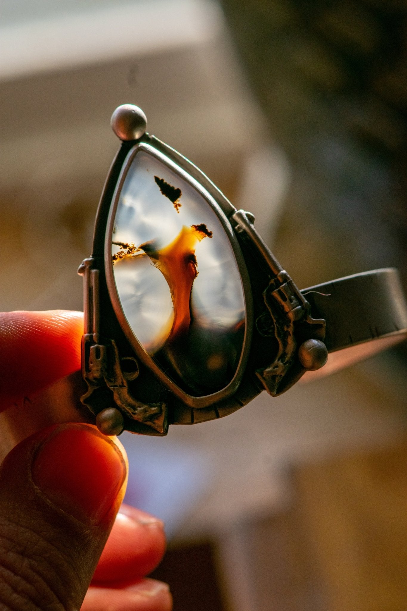 A RECKONING MONTANA AGATE CUFF - Fly Free