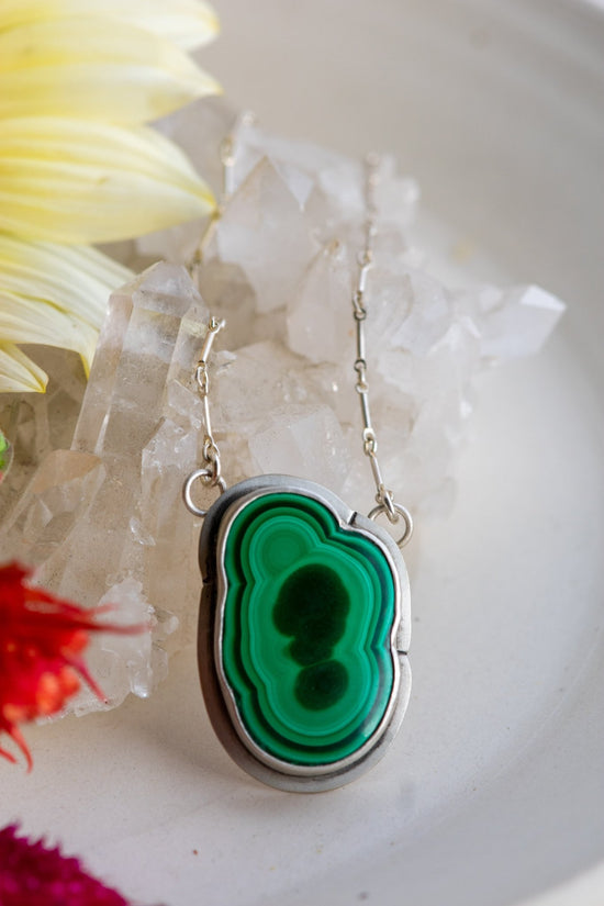 ALL SEEING EYE MALACHITE NECKLACE - Fly Free