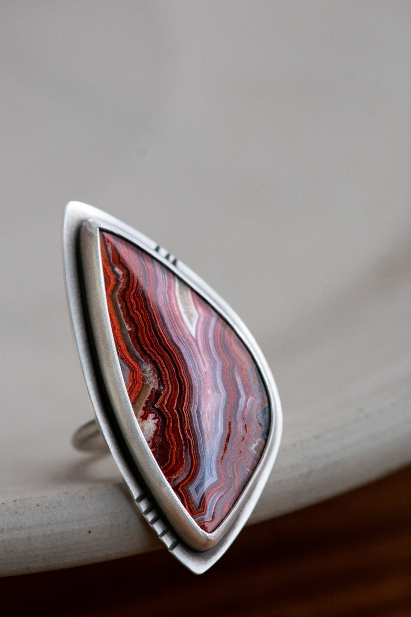 BALL OF FIRE CRAZY LACE AGATE RING - Fly Free