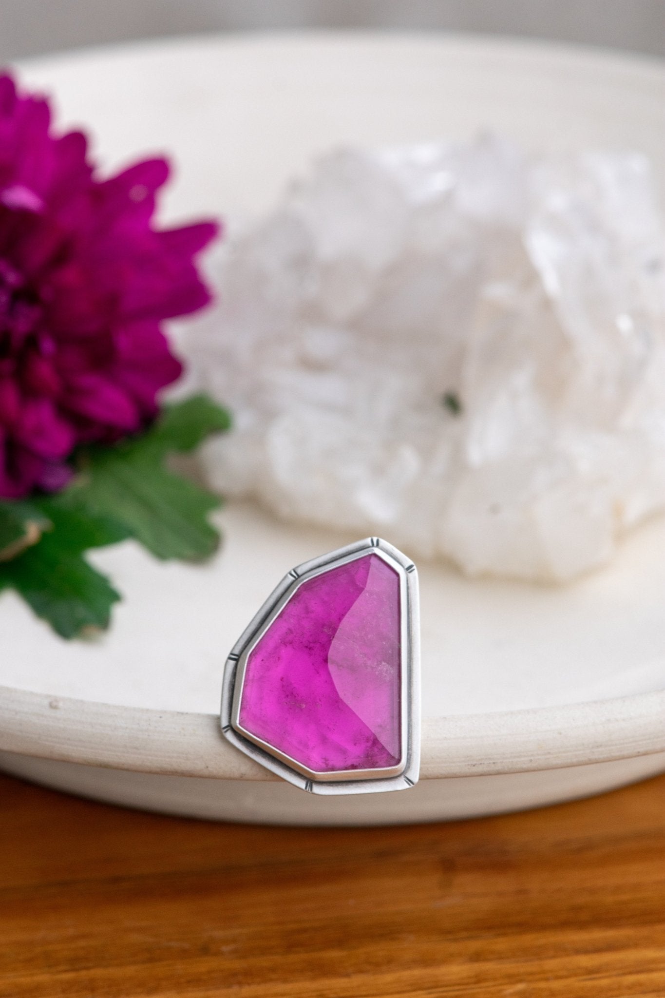 BIG POPPA HOT PINK TOURMALINE RING - Fly Free