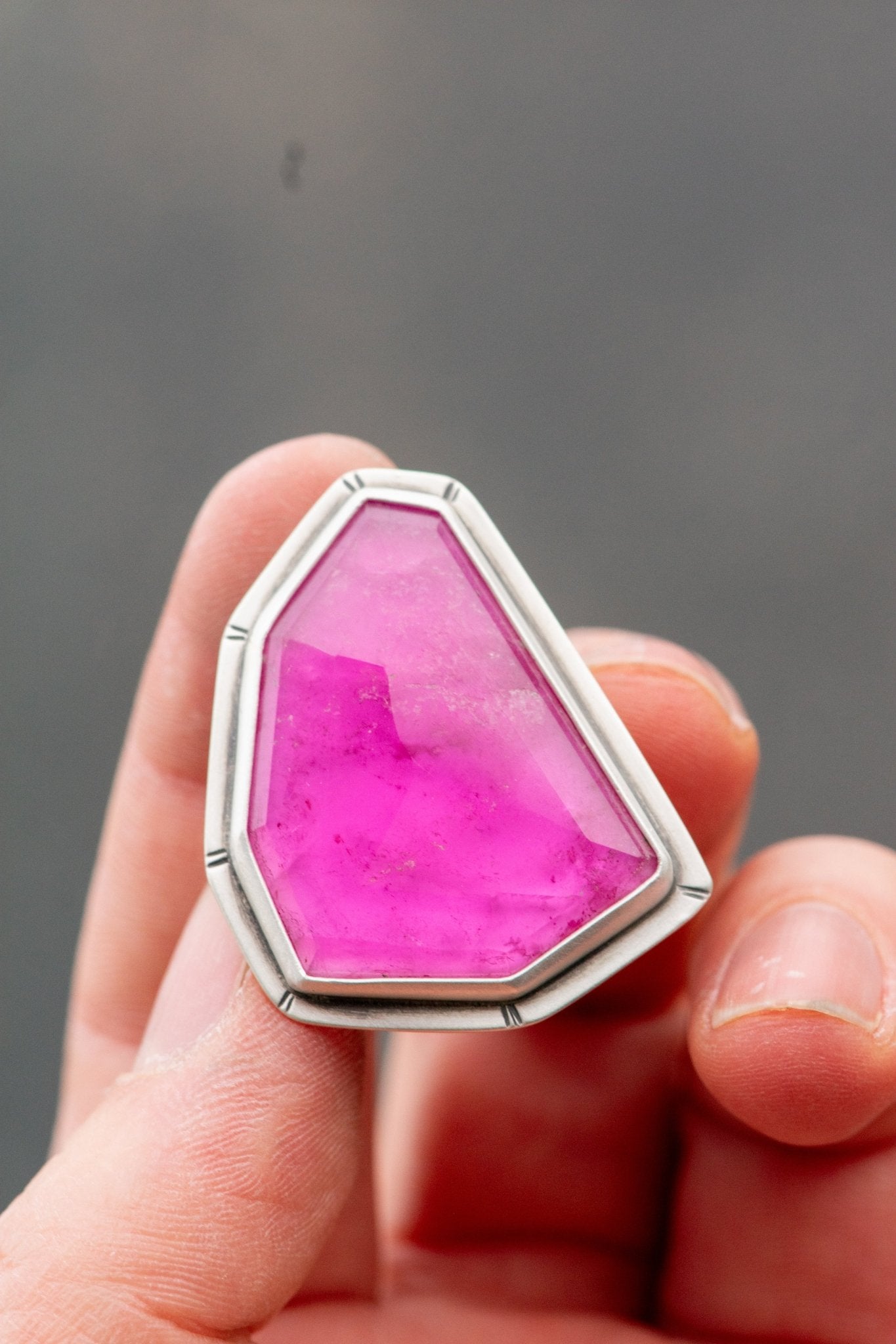 BIG POPPA HOT PINK TOURMALINE RING - Fly Free