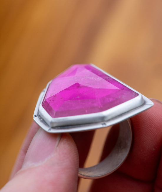 BIG POPPA HOT PINK TOURMALINE RING - Fly Free