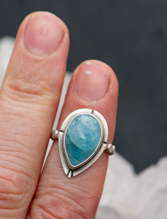 BOLD BLUE AQUAMARINE RING - Fly Free