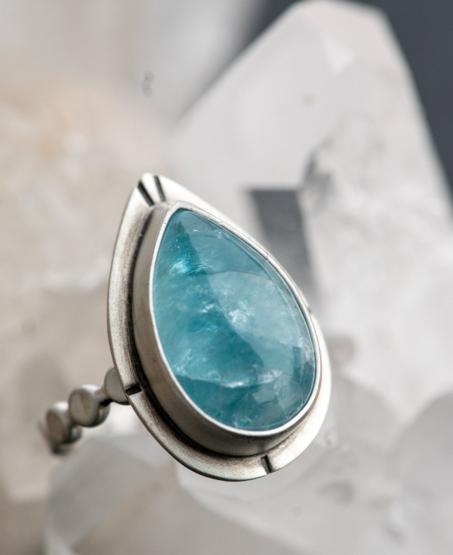 BOLD BLUE AQUAMARINE RING - Fly Free