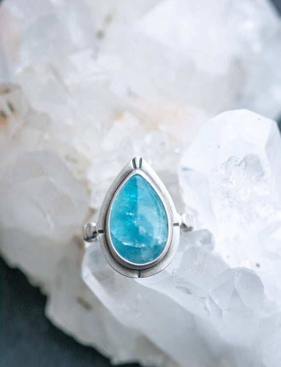 BOLD BLUE AQUAMARINE RING - Fly Free