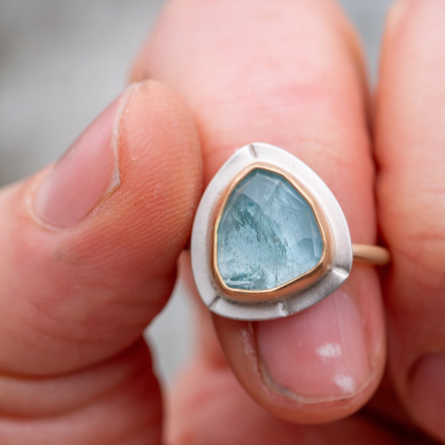 BONNIE BLUE AQUAMARINE RING - Fly Free