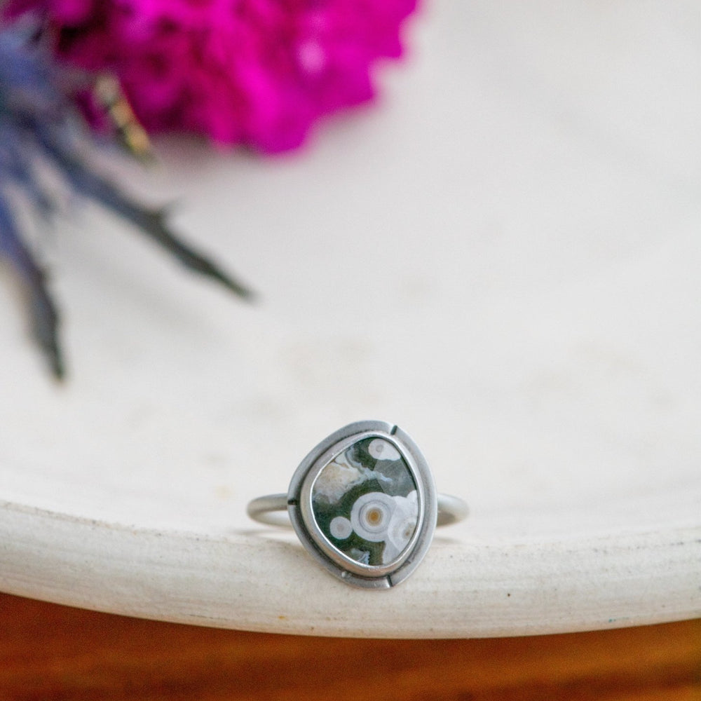BOOPDIDDLY OCEAN JASPER RING - Fly Free