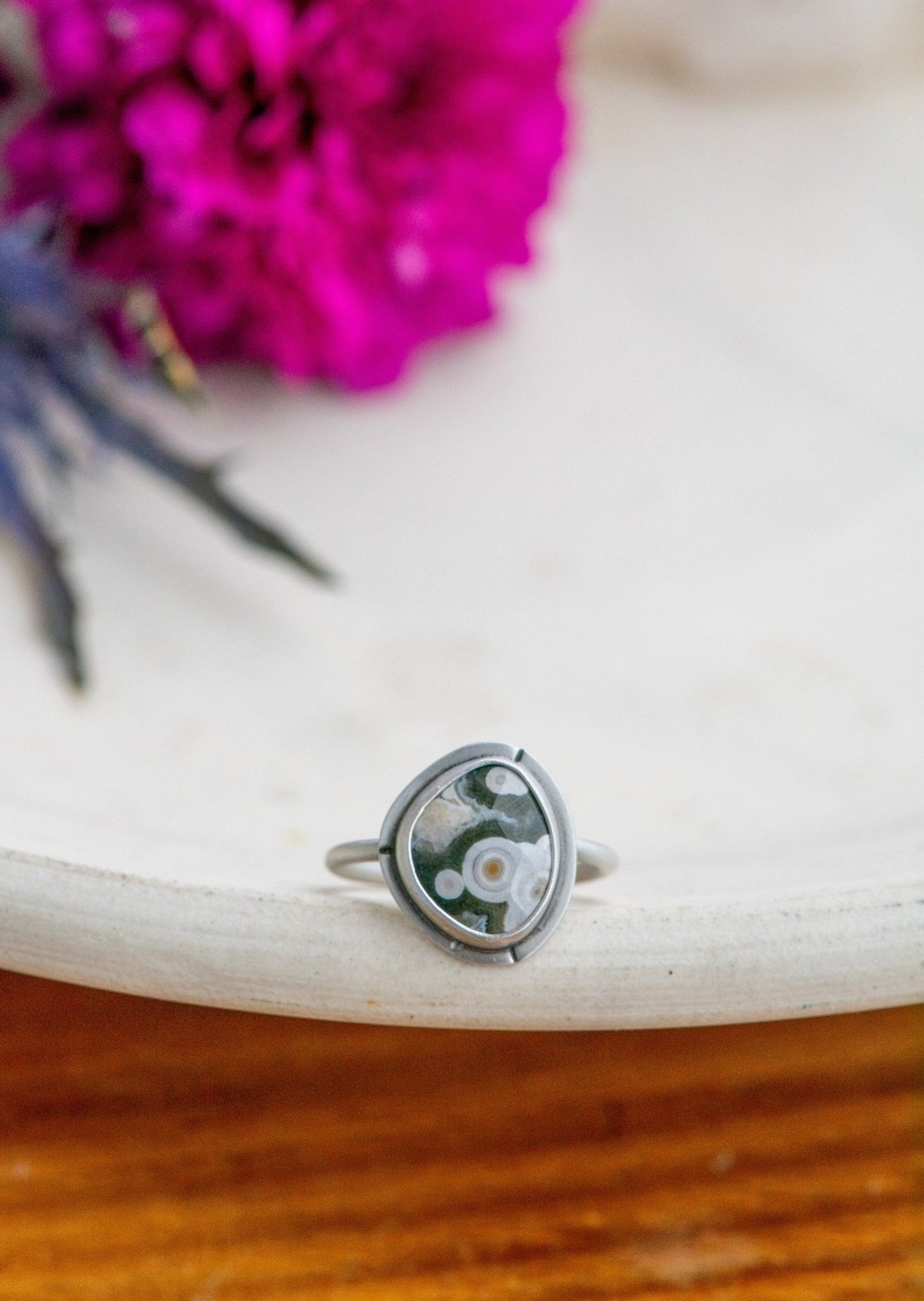 BOOPDIDDLY OCEAN JASPER RING - Fly Free