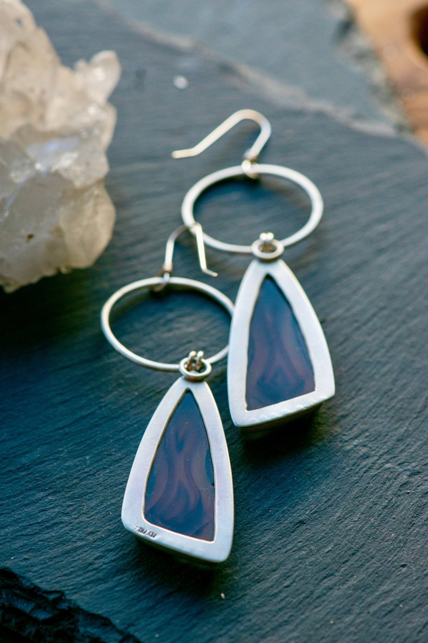 BURNING BRIGHT MONTANA AGATE EARRINGS - Fly Free