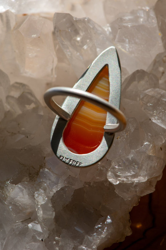 CARNELIAN FLAME RING - Fly Free