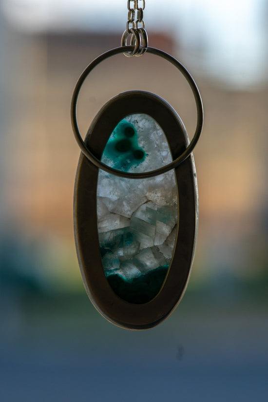 CHANNELING CHRYSOCOLLA + QUARTZ NECKLACE - Fly Free