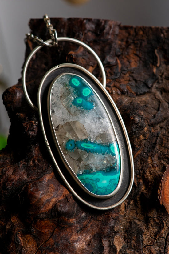 CHANNELING CHRYSOCOLLA + QUARTZ NECKLACE - Fly Free