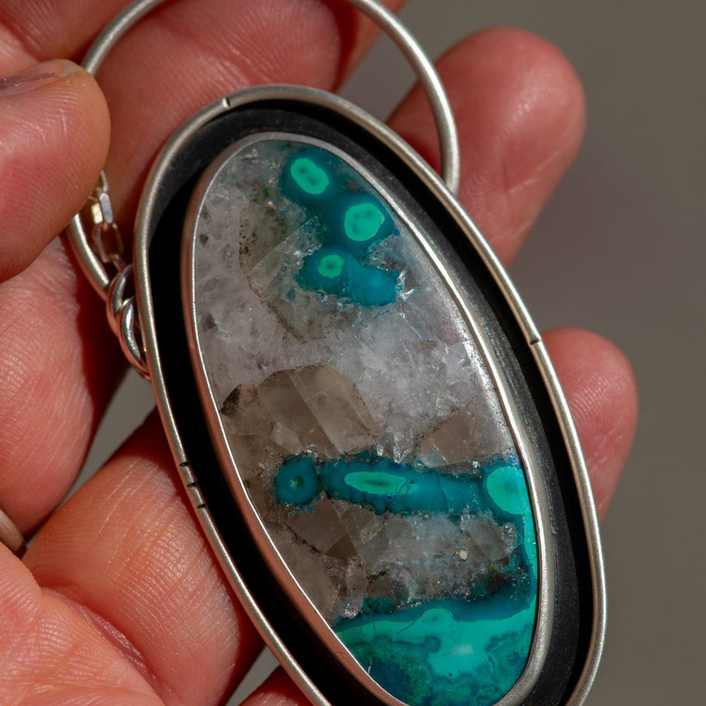 
                  
                    CHANNELING CHRYSOCOLLA + QUARTZ NECKLACE - Fly Free
                  
                