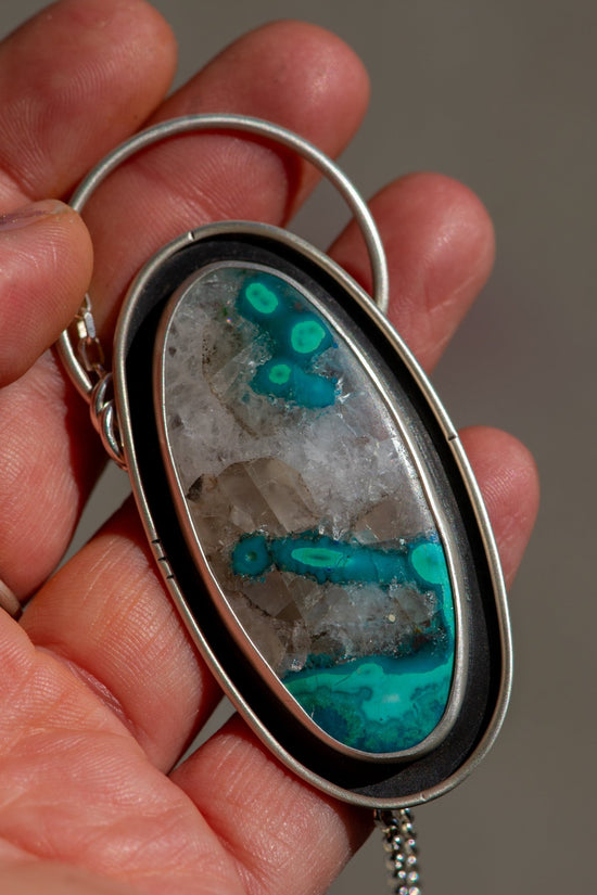 CHANNELING CHRYSOCOLLA + QUARTZ NECKLACE - Fly Free