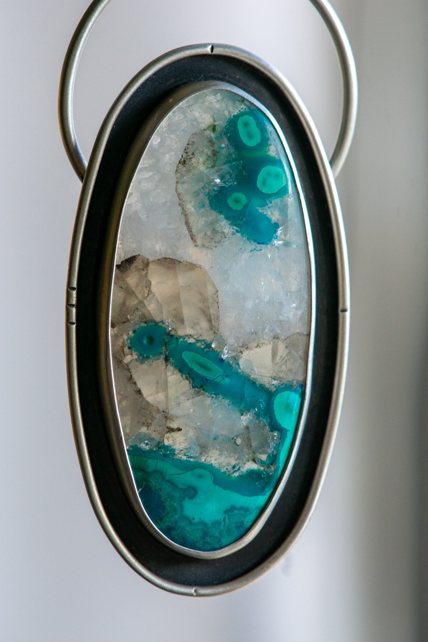 CHANNELING CHRYSOCOLLA + QUARTZ NECKLACE - Fly Free