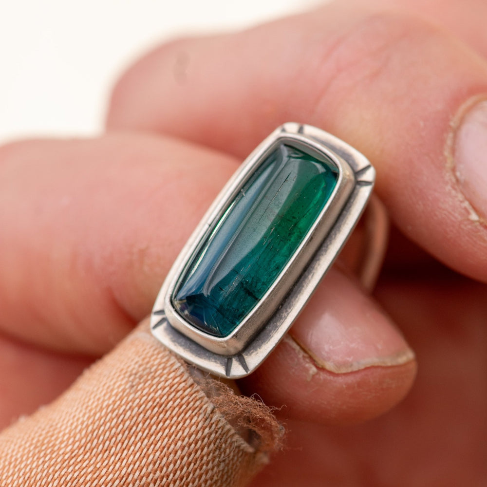 
                  
                    COLOR CHANGER TEAL GREEN TOURMALINE RING - Fly Free
                  
                