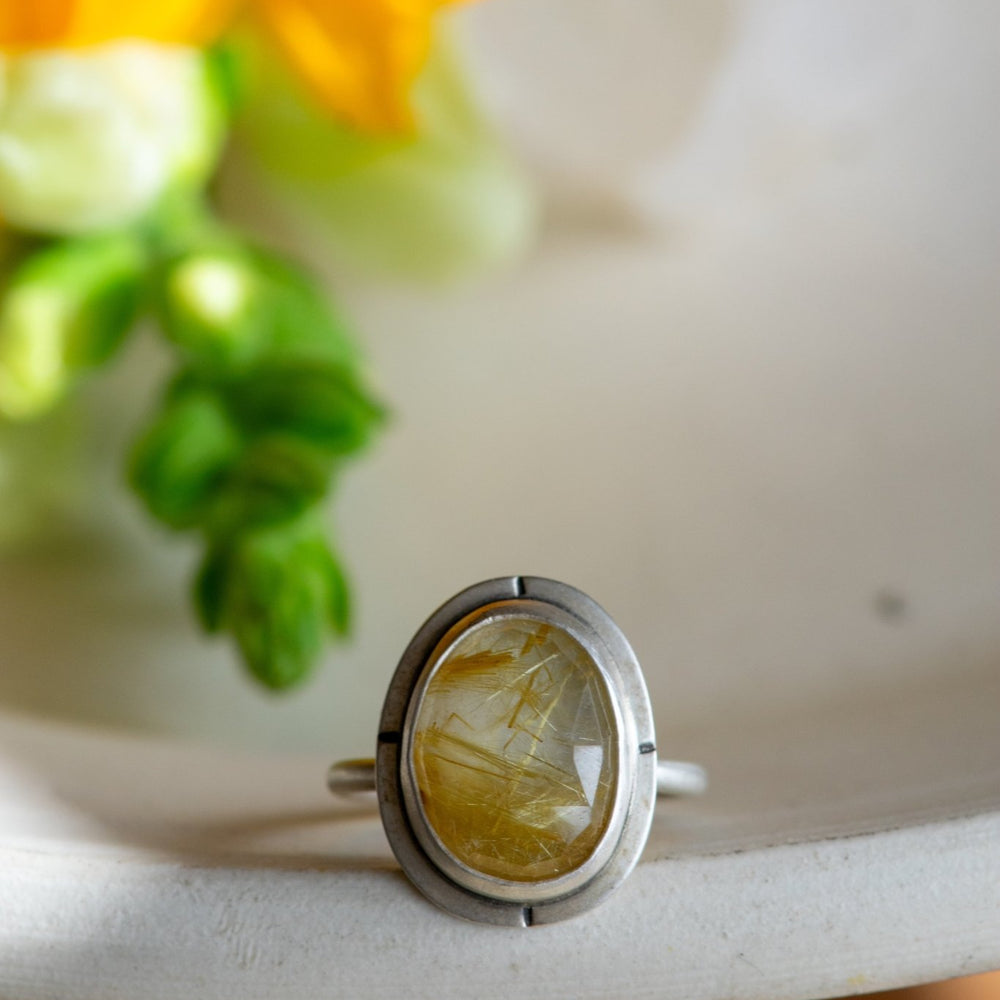 CORONA RUTILATED QUARTZ RING - Fly Free