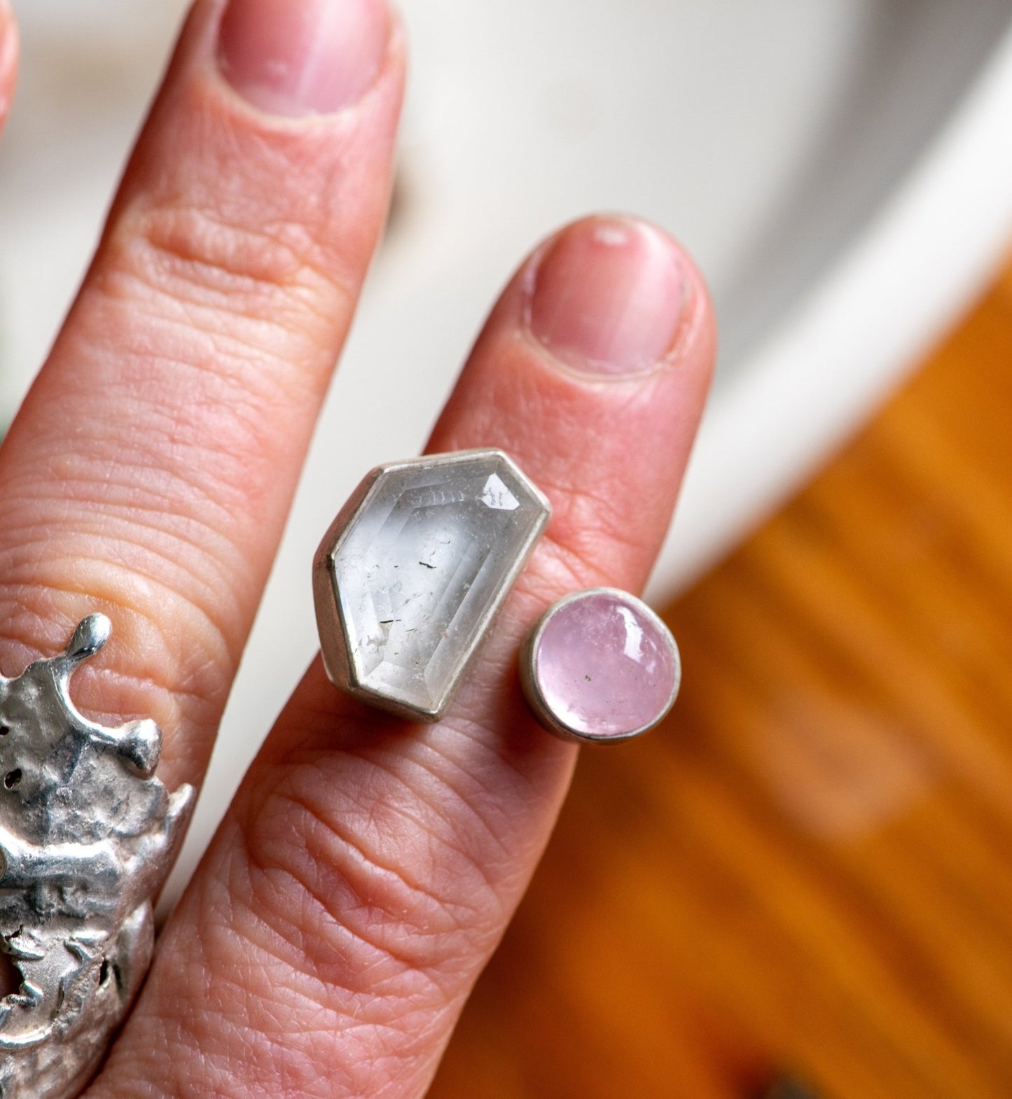 CUTIE TOPAZ + MORGANITE RING - Fly Free