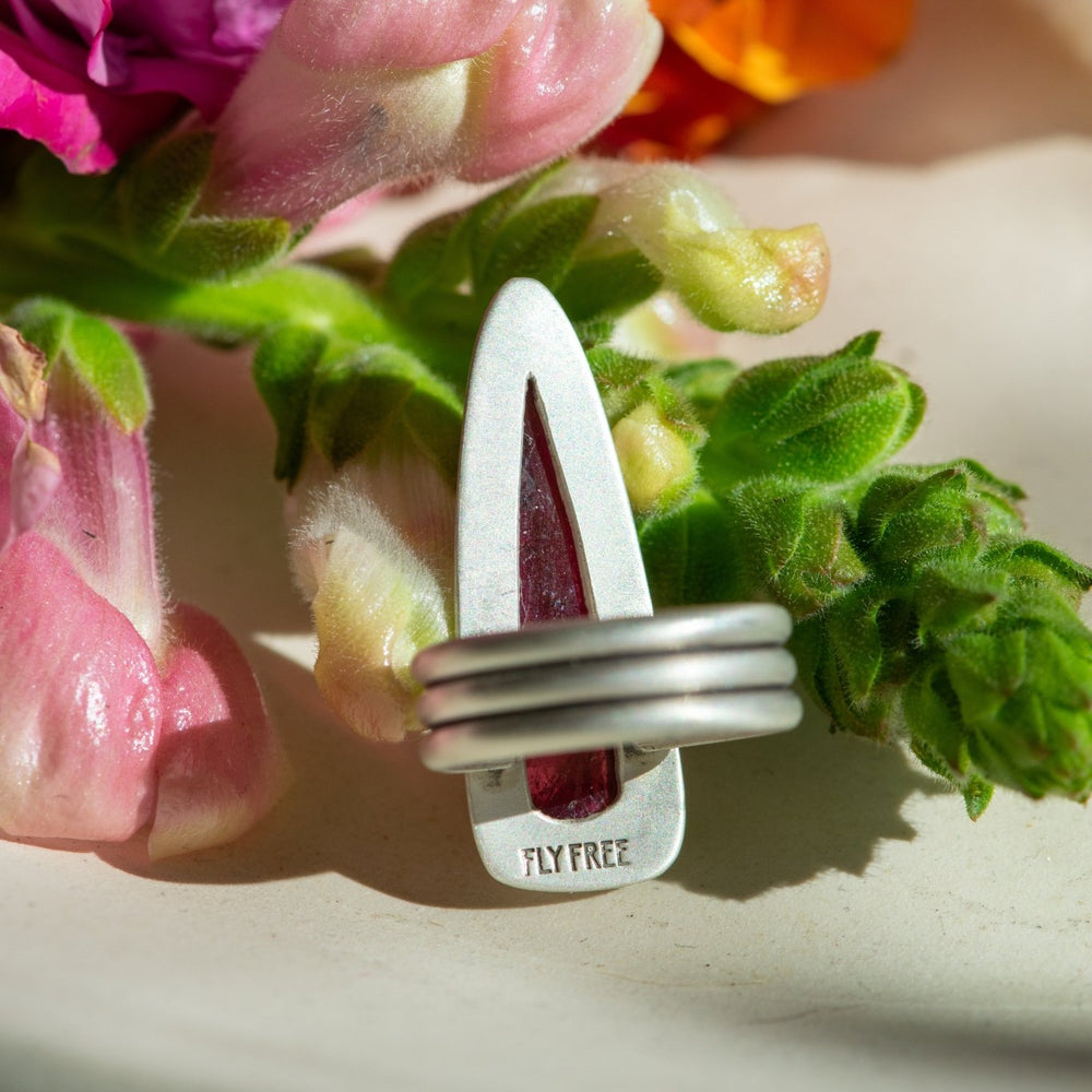 
                  
                    DAGGER TOURMALING RING - Fly Free
                  
                