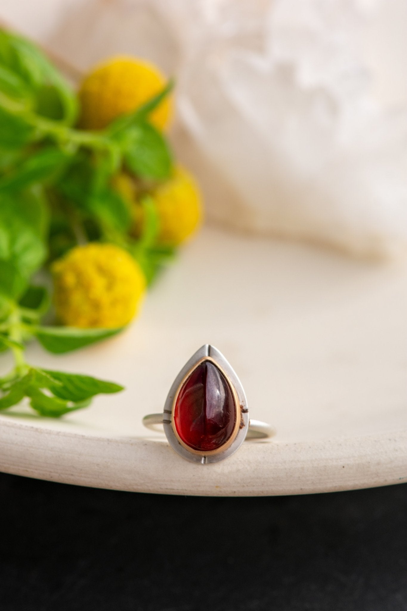 DISTRACTION SATISFACTION GARNET WILDCARD RING - Fly Free