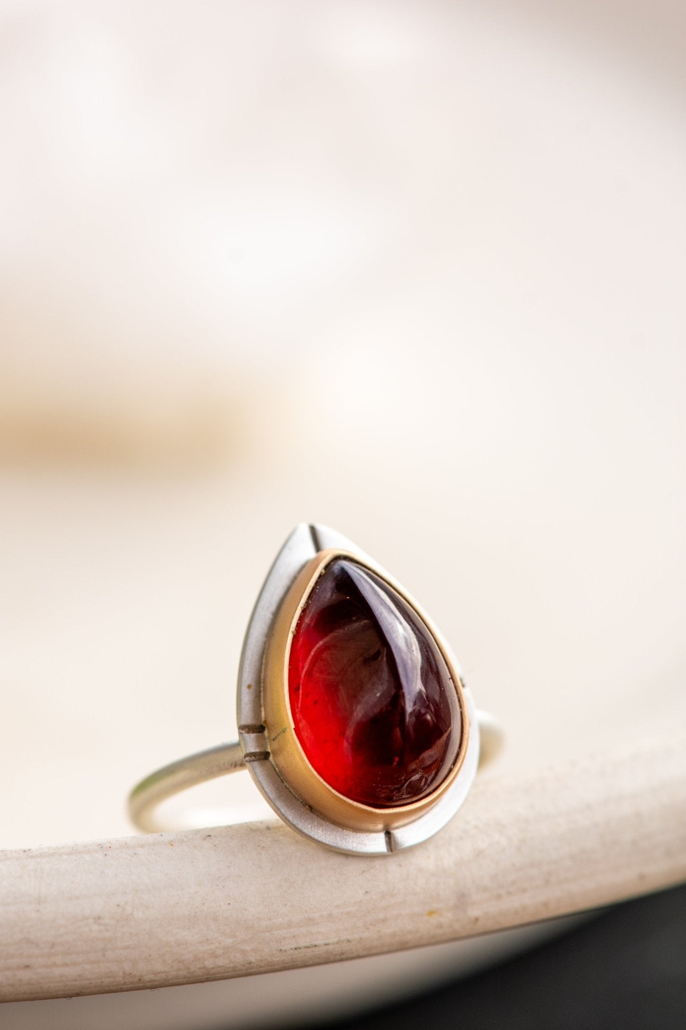 DISTRACTION SATISFACTION GARNET WILDCARD RING - Fly Free