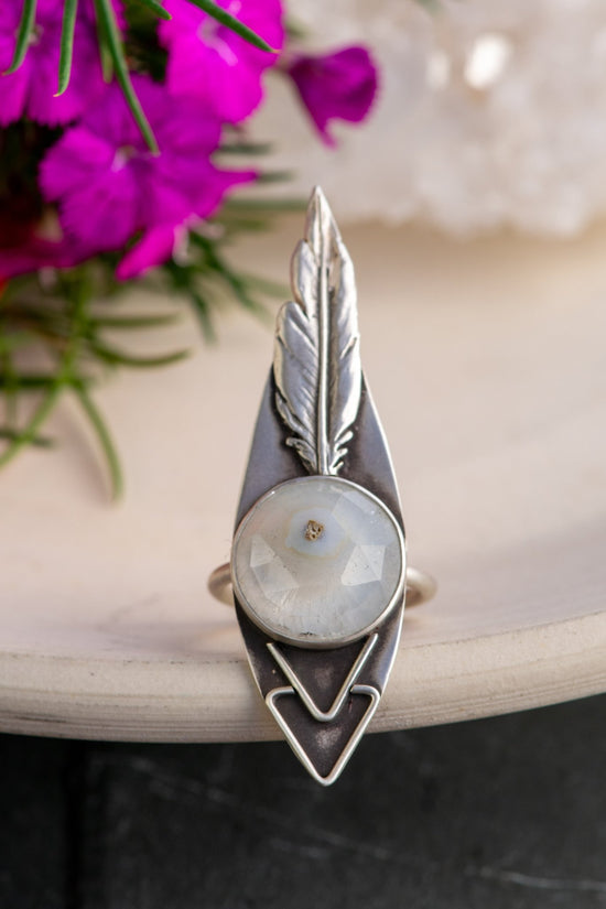 DREAMING SOLAR QUARTZ DAGGER RING - Fly Free