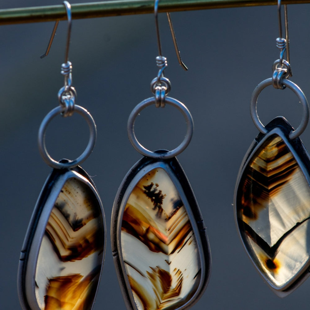 EARTH RAINBOW MONTANA AGATE EARRINGS - Fly Free