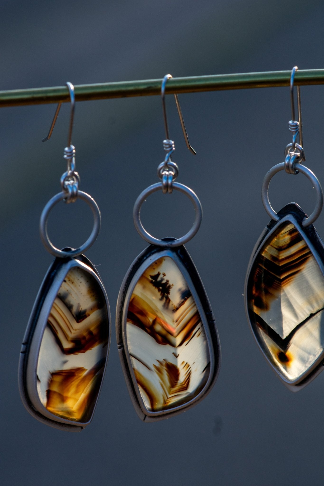 EARTH RAINBOW MONTANA AGATE EARRINGS - Fly Free