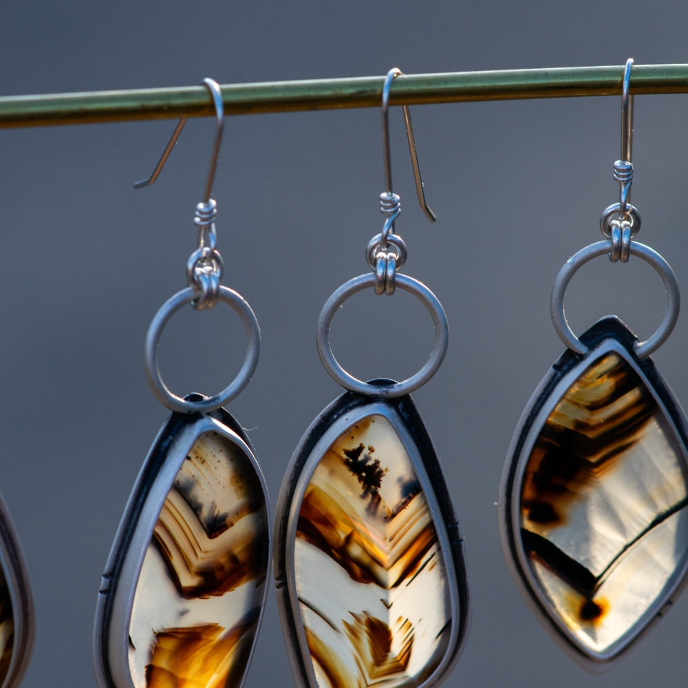EARTH RAINBOW MONTANA AGATE EARRINGS - Fly Free
