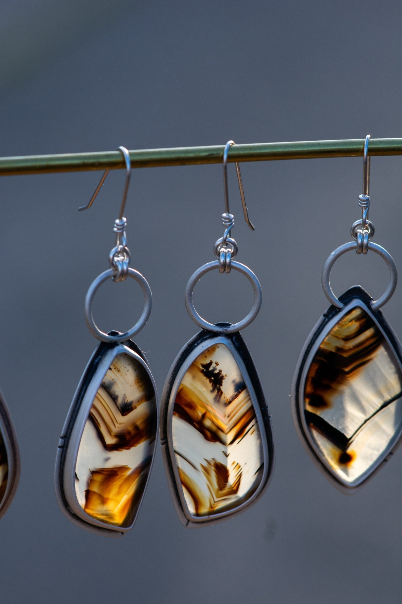 EARTH RAINBOW MONTANA AGATE EARRINGS - Fly Free