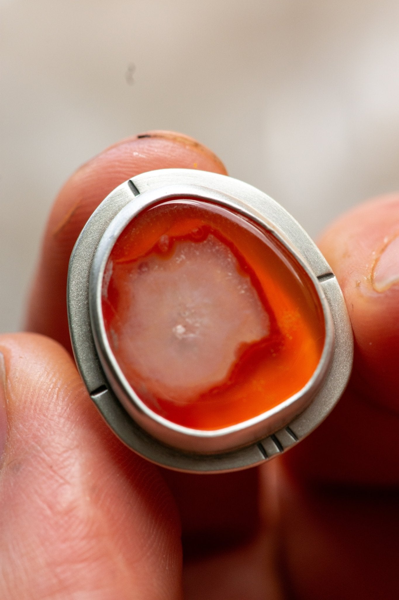 ELECTRIC SLIDE CARNELIAN RING - Fly Free