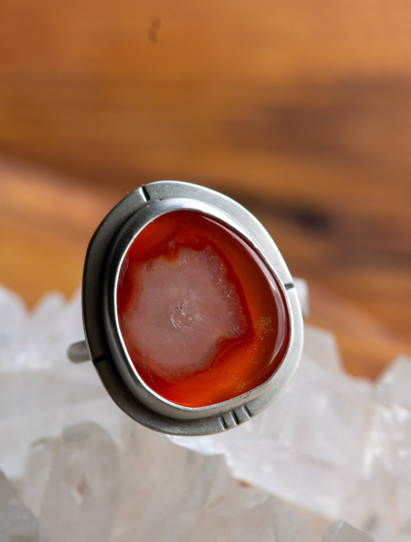 ELECTRIC SLIDE CARNELIAN RING - Fly Free