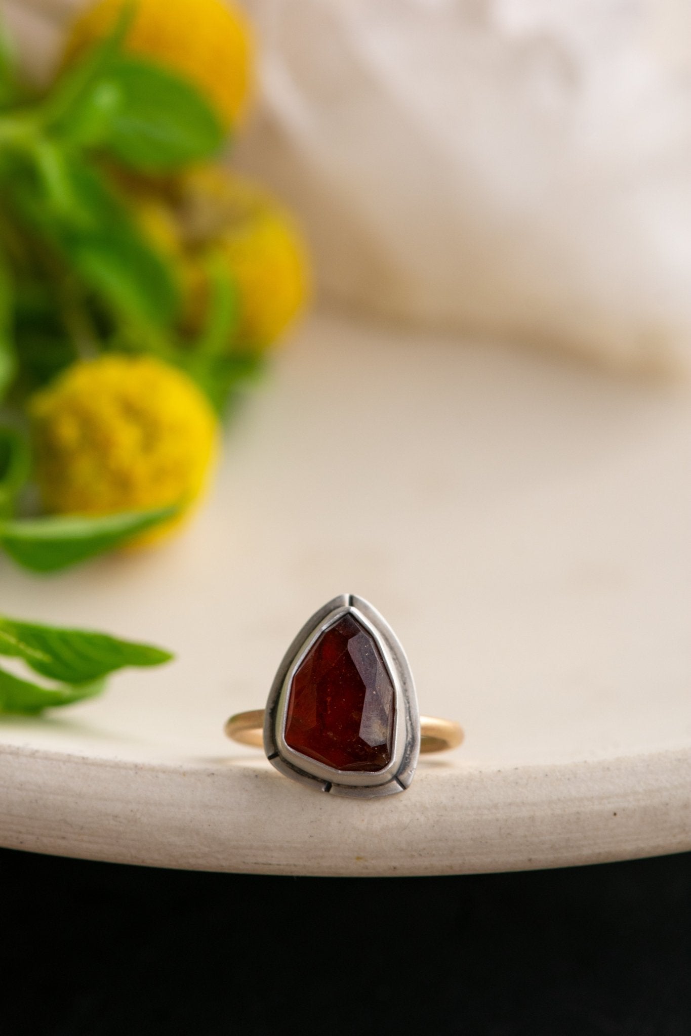 FIGHT BACK GARNET RING - Fly Free