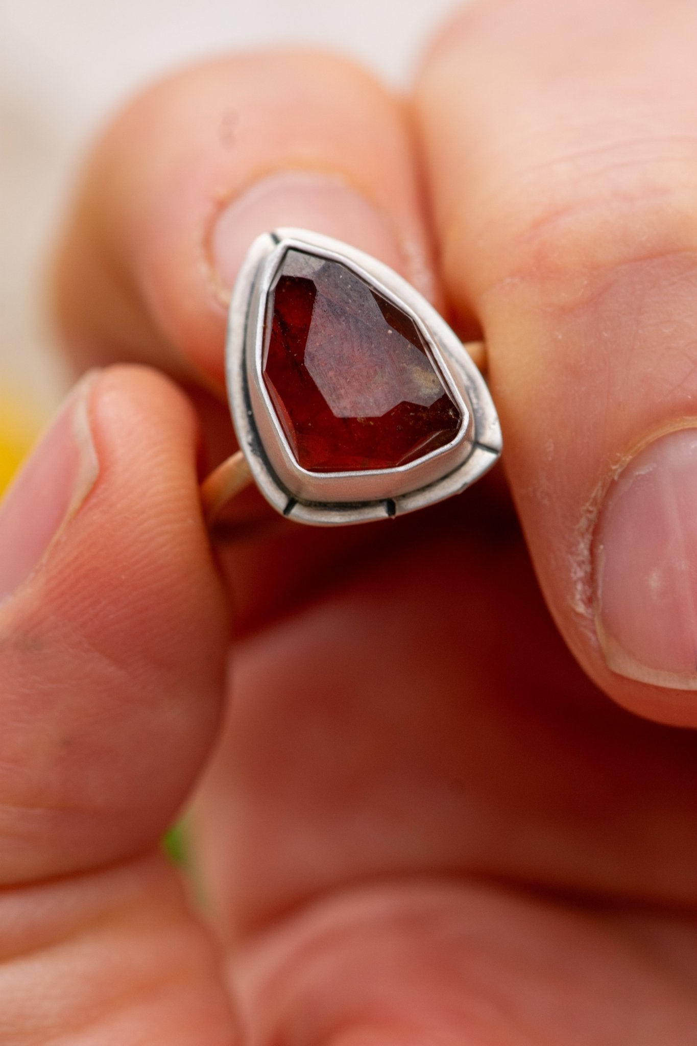 FIGHT BACK GARNET RING - Fly Free