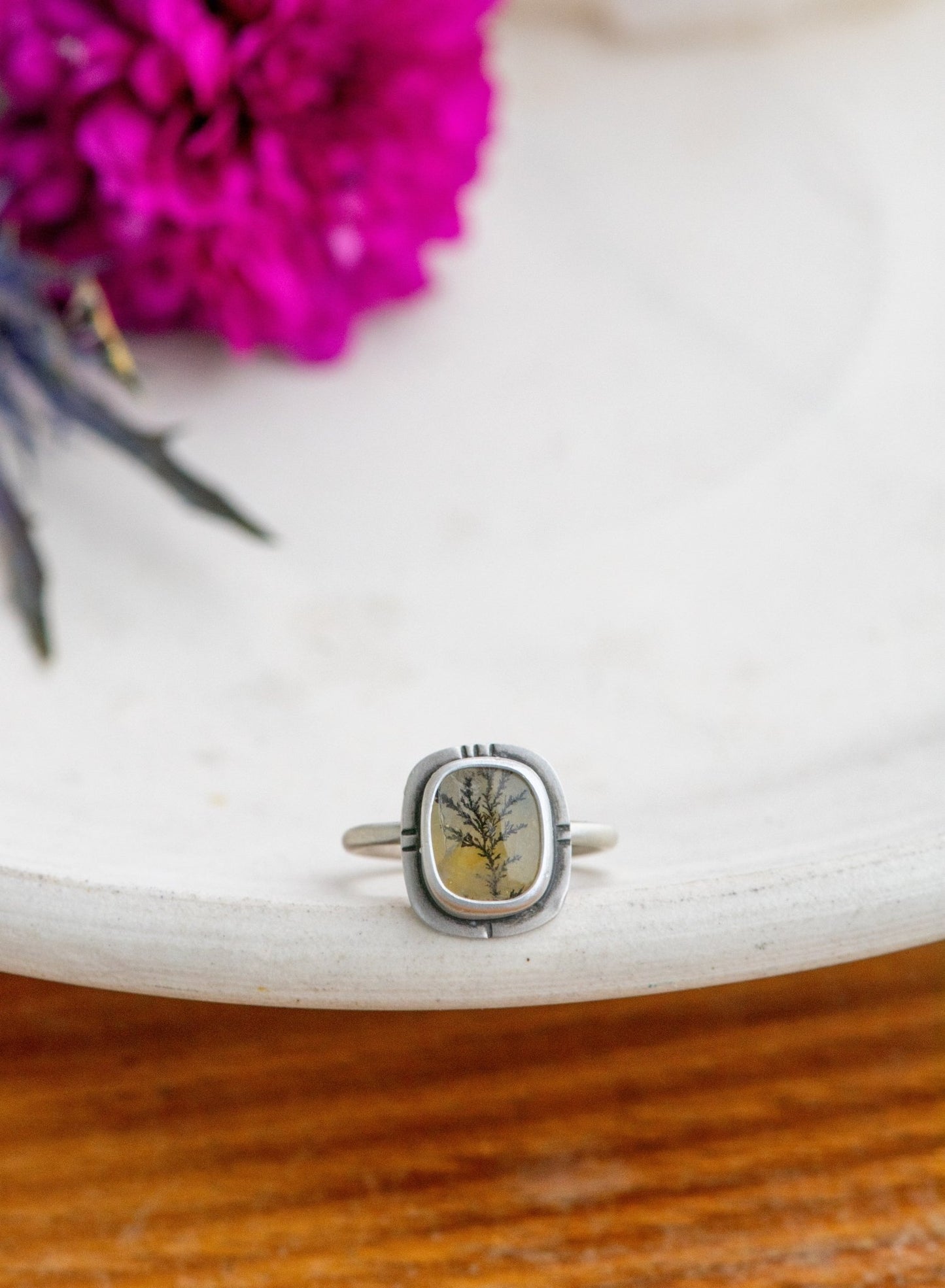 FINDING A WAY DENDRITIC AGATE RING - Fly Free