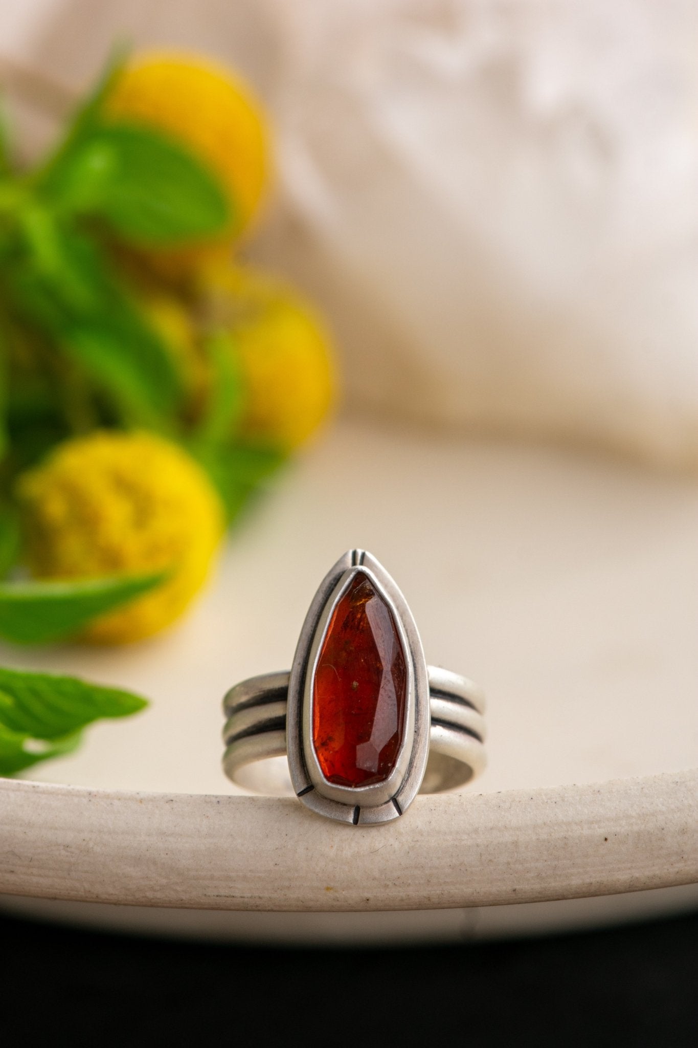 FLAME OF THE WEST GARNET RING - Fly Free
