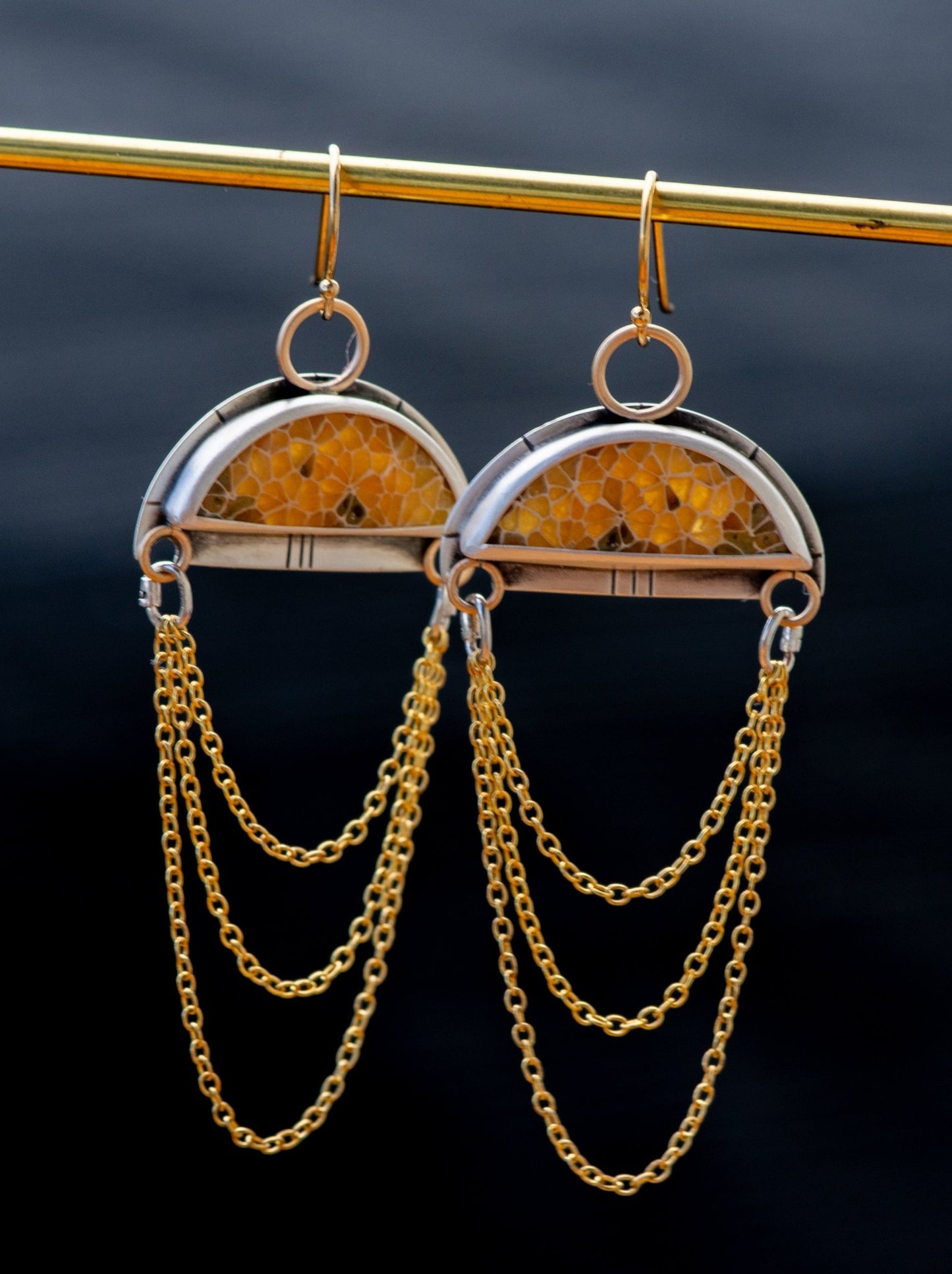 FUNKY DISCO PARTY FOSSILIZED CORAL EARRINGS - Fly Free