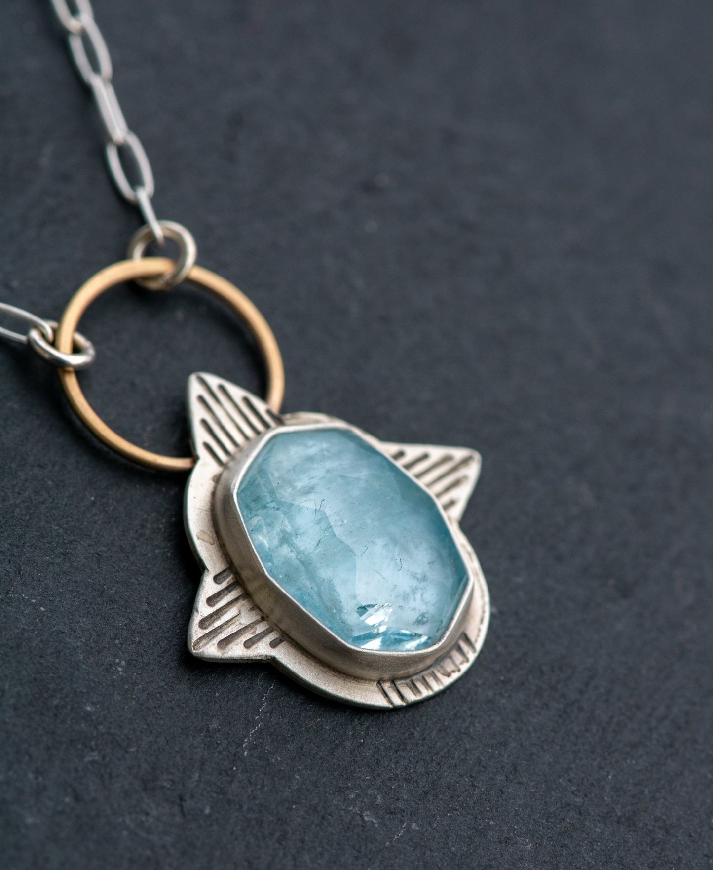 GUARDIAN AQUAMARINE NECKLACE - Fly Free