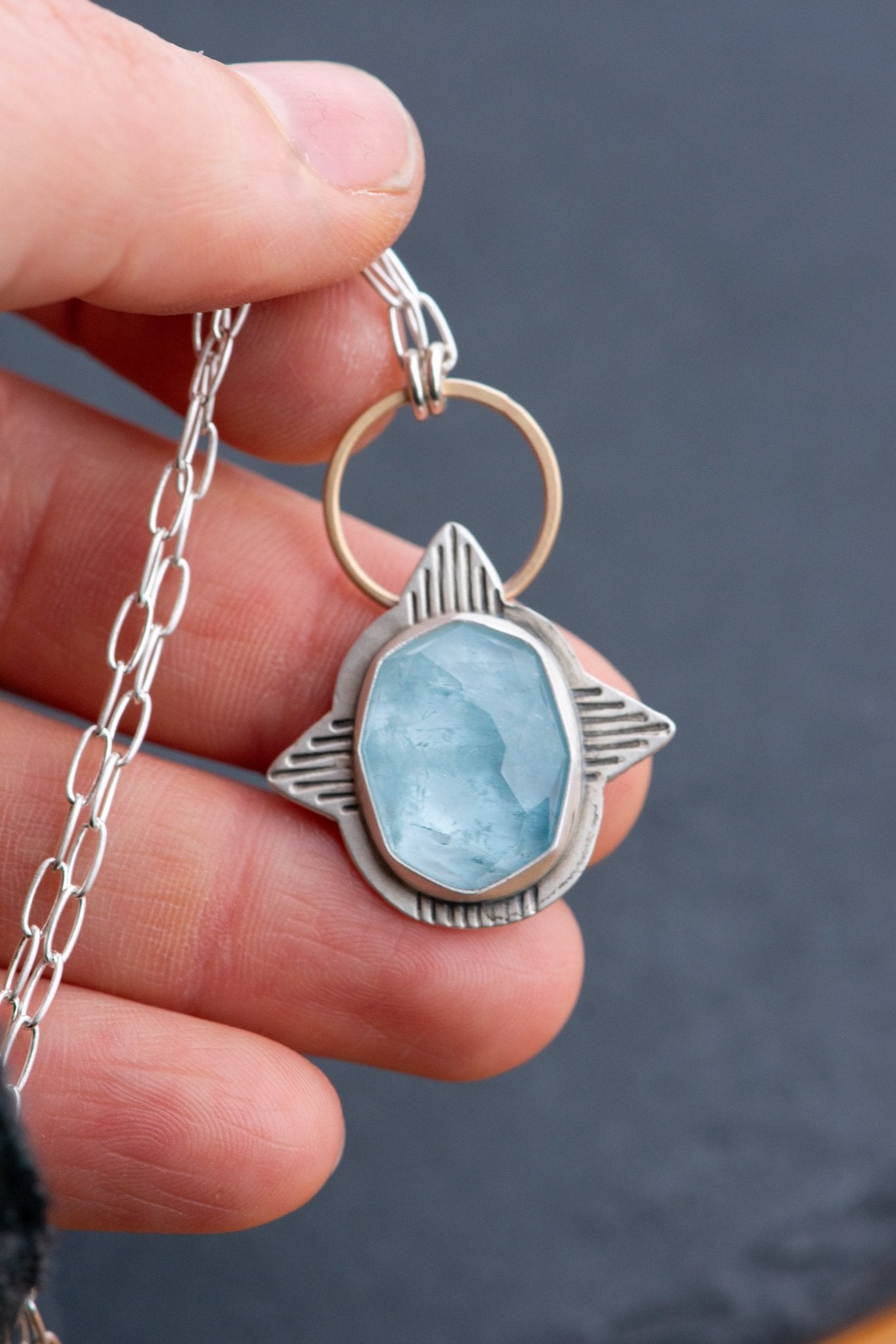 GUARDIAN AQUAMARINE NECKLACE - Fly Free