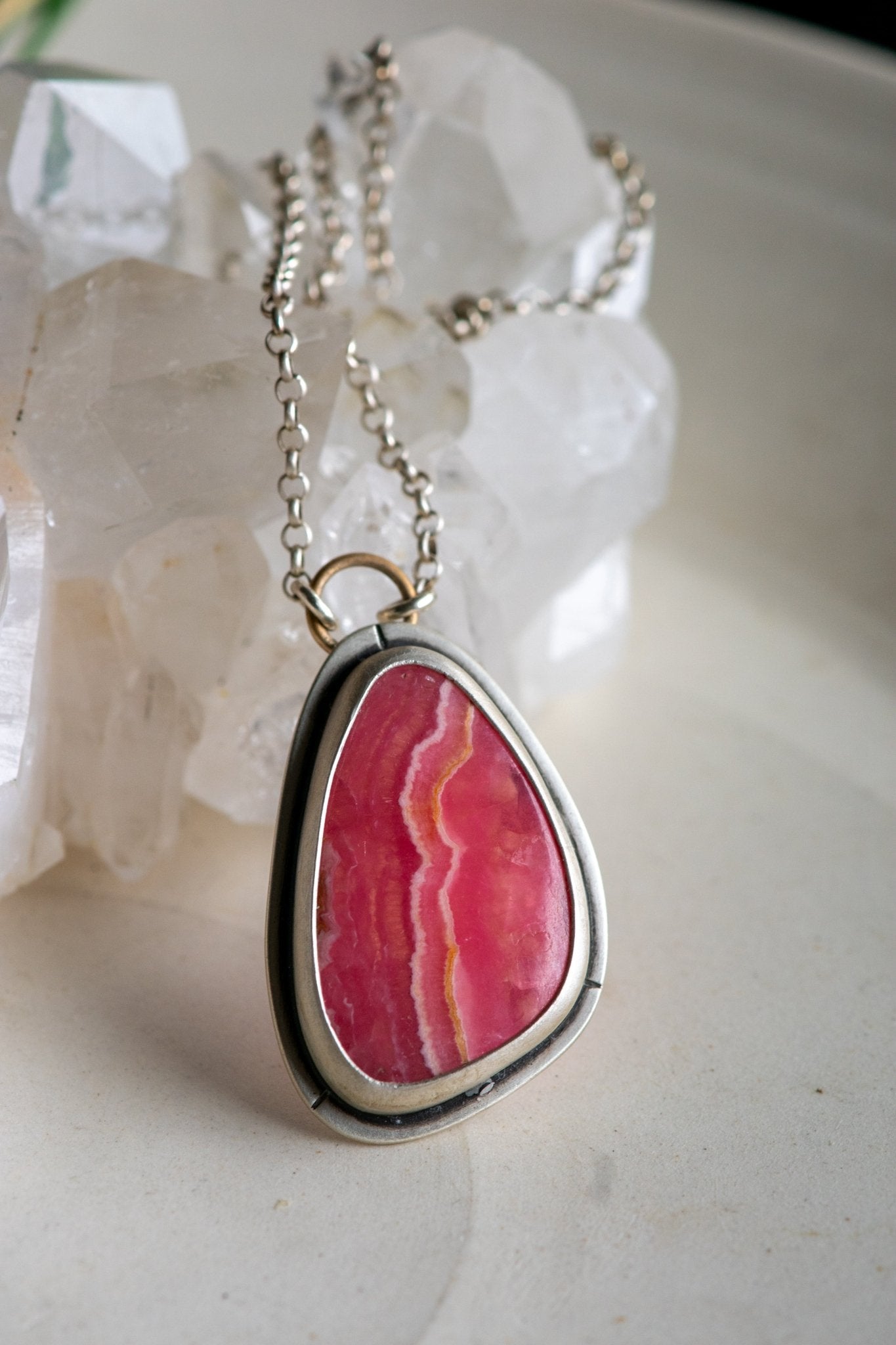 HEARTBEATS RHODOCHROSITE NECKLACE - Fly Free