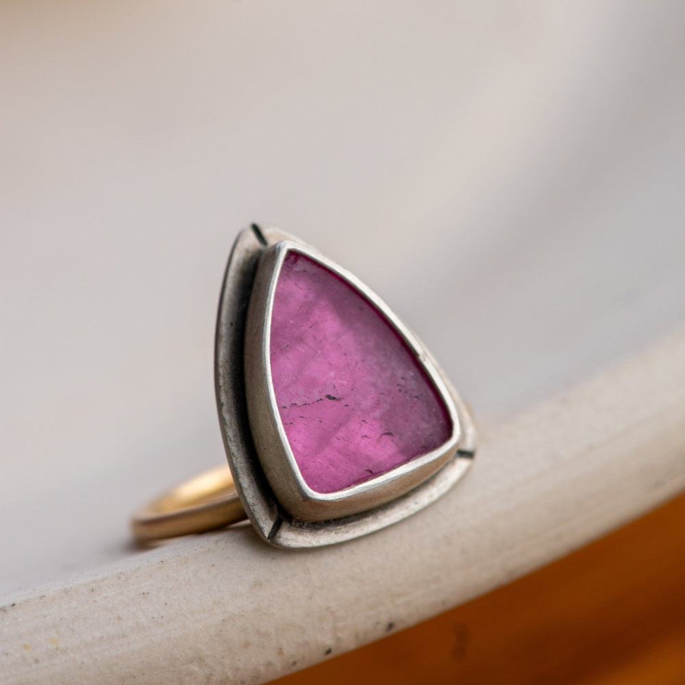 
                  
                    HOT PINK TOURMALINE RING - Fly Free
                  
                
