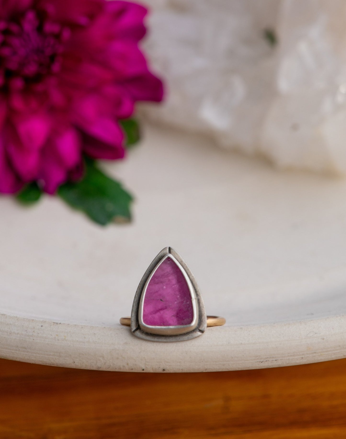 HOT PINK TOURMALINE RING - Fly Free