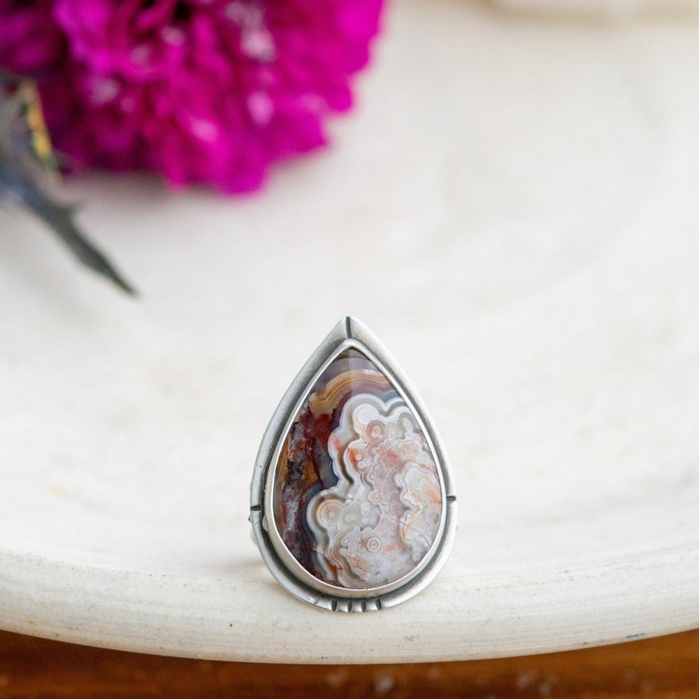IMAGINE THIS CRAZY LACE AGATE RING - Fly Free